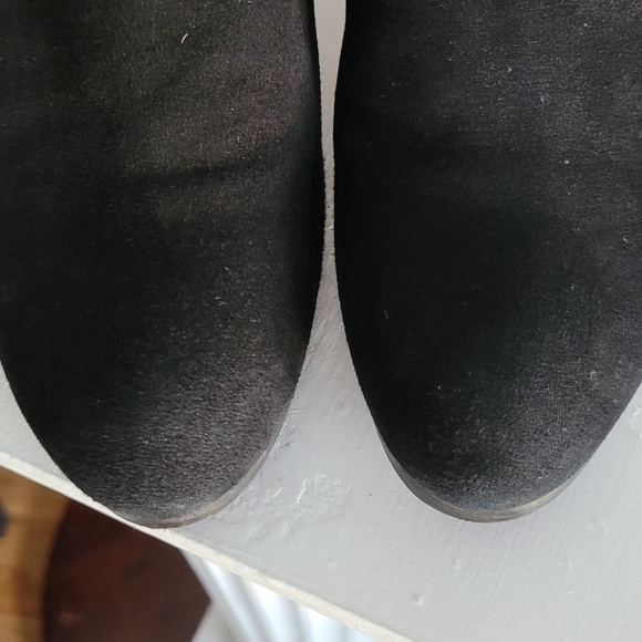 Stuart Weitzman Ankle Boot Perfection Glove Heel bootie Tie back black suede - Picture 8 of 14